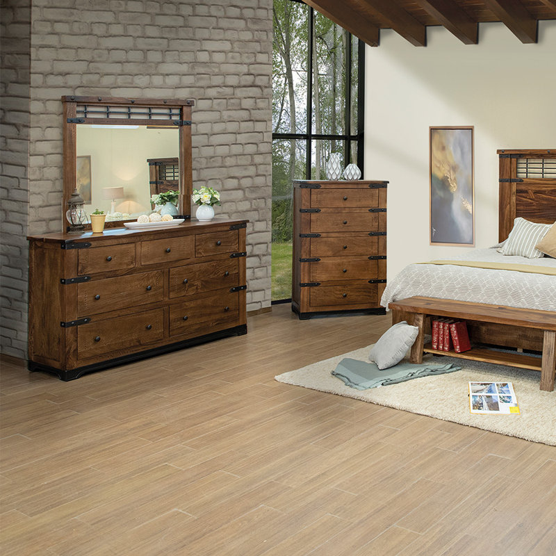 Commode standard 7 tiroirs Gwenola (MIROIR NON INCLUS)
