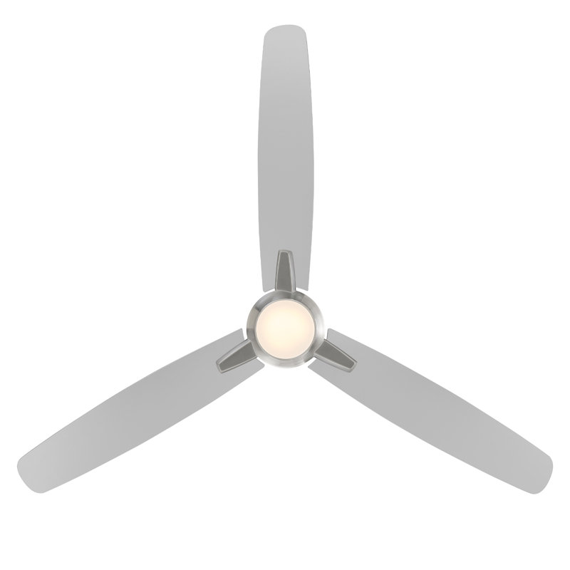 Ventilateur de plafond intelligent à 3 pales de 54 po avec télécommande incluse, fonctionne avec l'assistant Google, Amazon Alexa, IOS et application Android