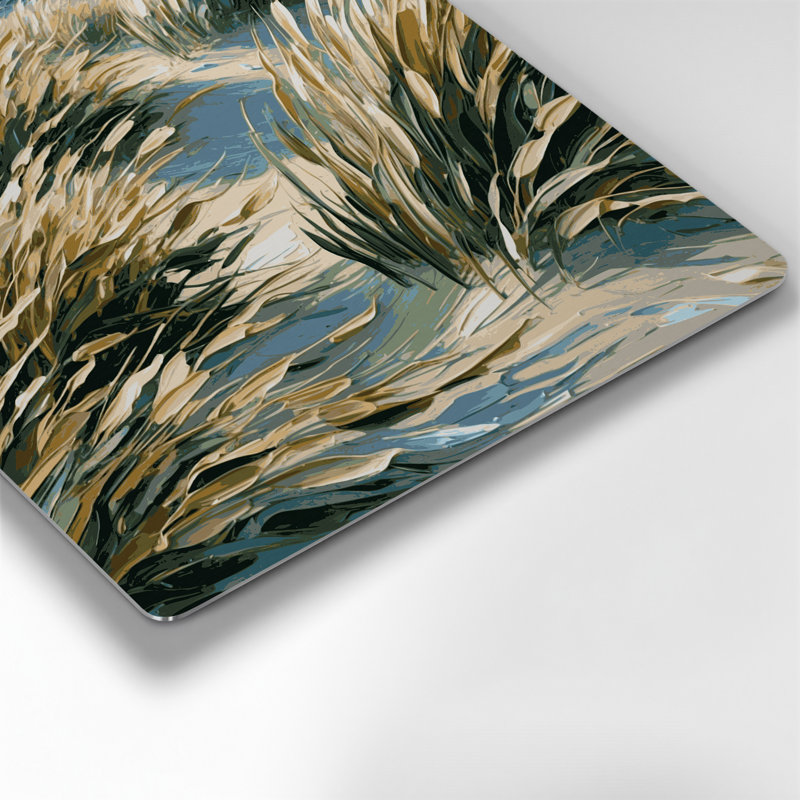 Art mural en métal beige à motif de dunes côtières, H 32 po x l 32 po