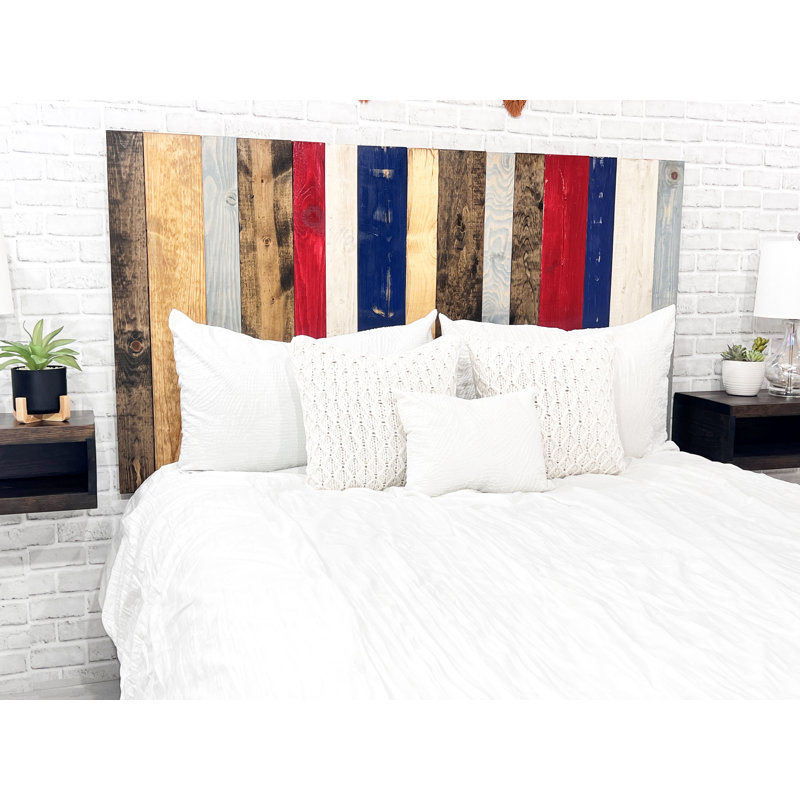 Davel Solid Wood Headboard, California King, Americana Mix