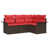 Structure brune / coussin rouge est en rupture de stock sélectionné