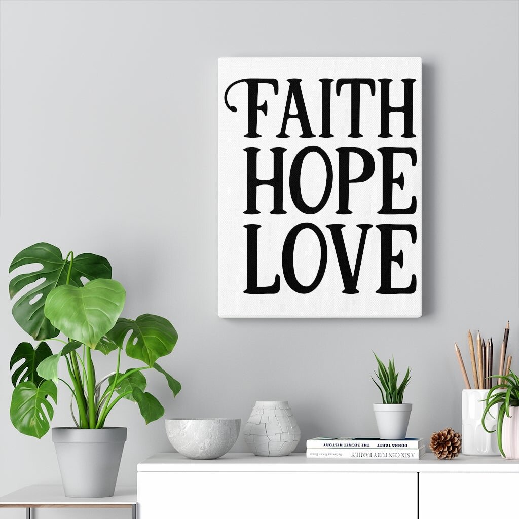 Trinx Faith Hope Love Christian Wall Art Print Ready to Hang | Wayfair