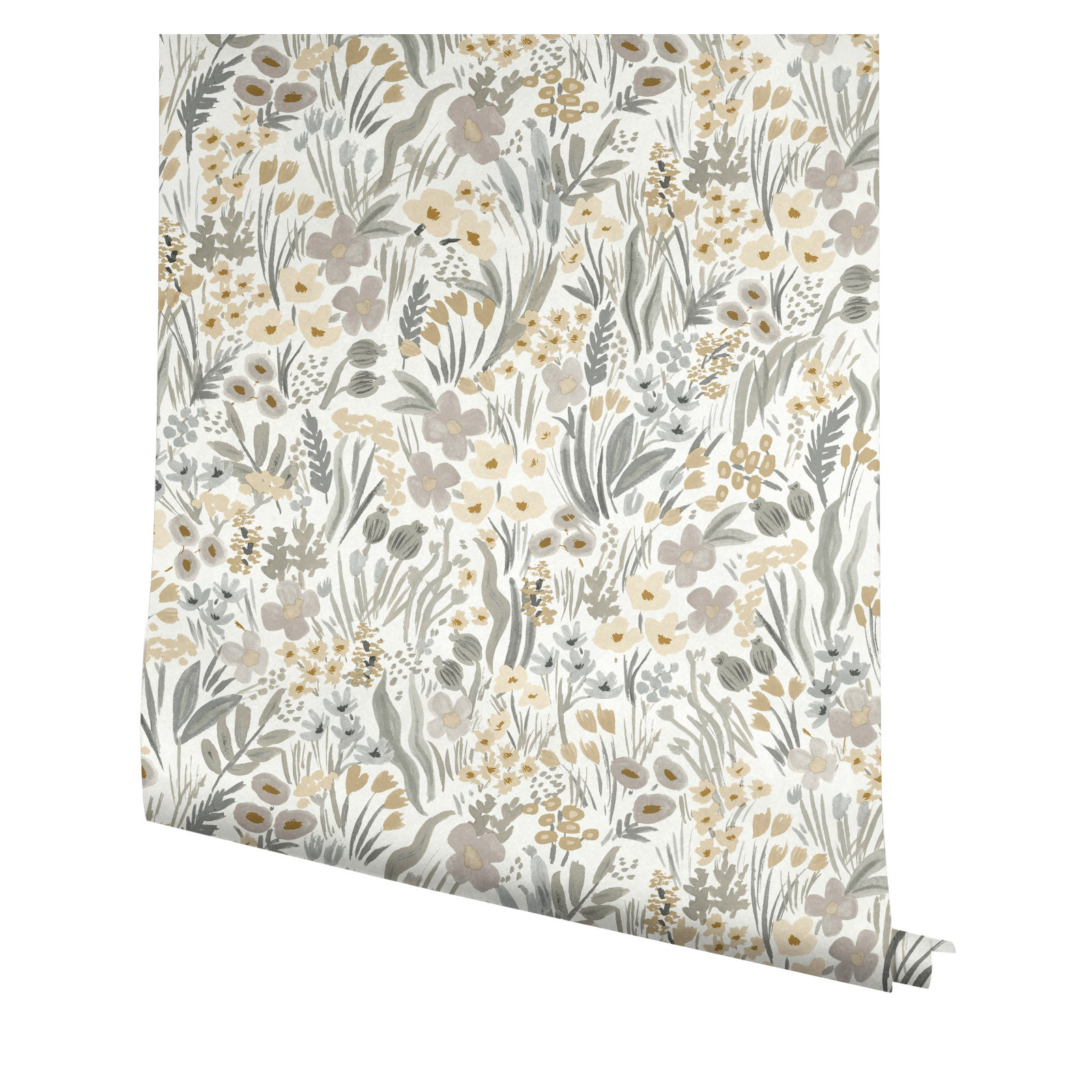Lea Peel & Stick Wallpaper, Gray/White