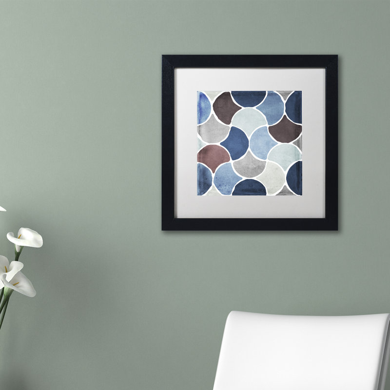 Jadaya «Moroccan Blues II», impression encadrée, H 11 po x l 14 po x P 0,5 po, Blanc, Noir