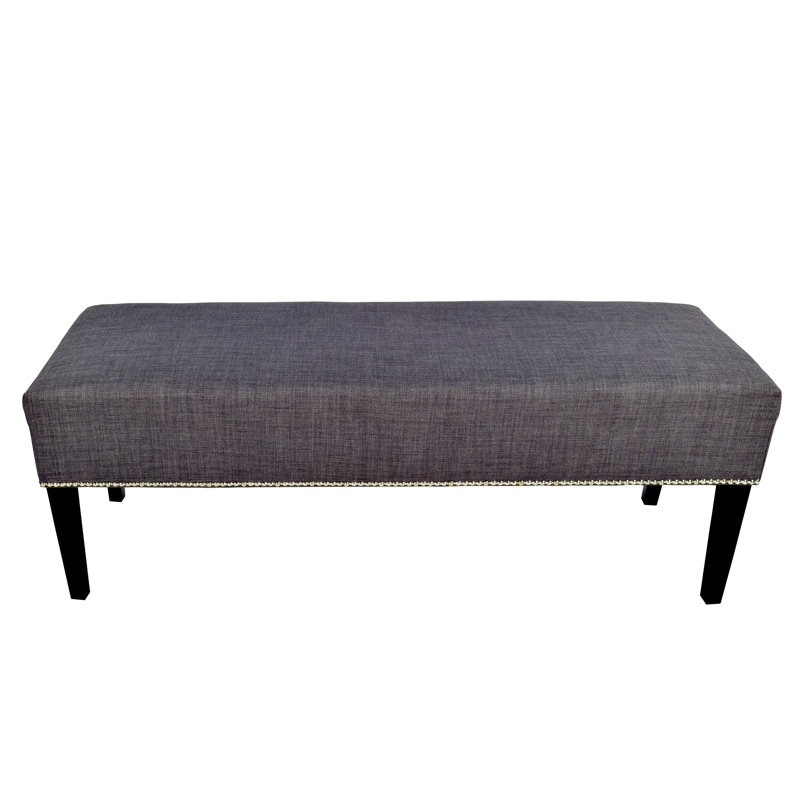 Banc rembourré Everlee, Gris / teinte rouge