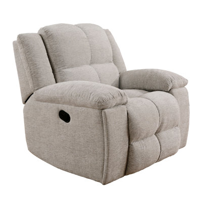 Kendall 47" Upholstered Manual Recliner with Pillow Top Arms