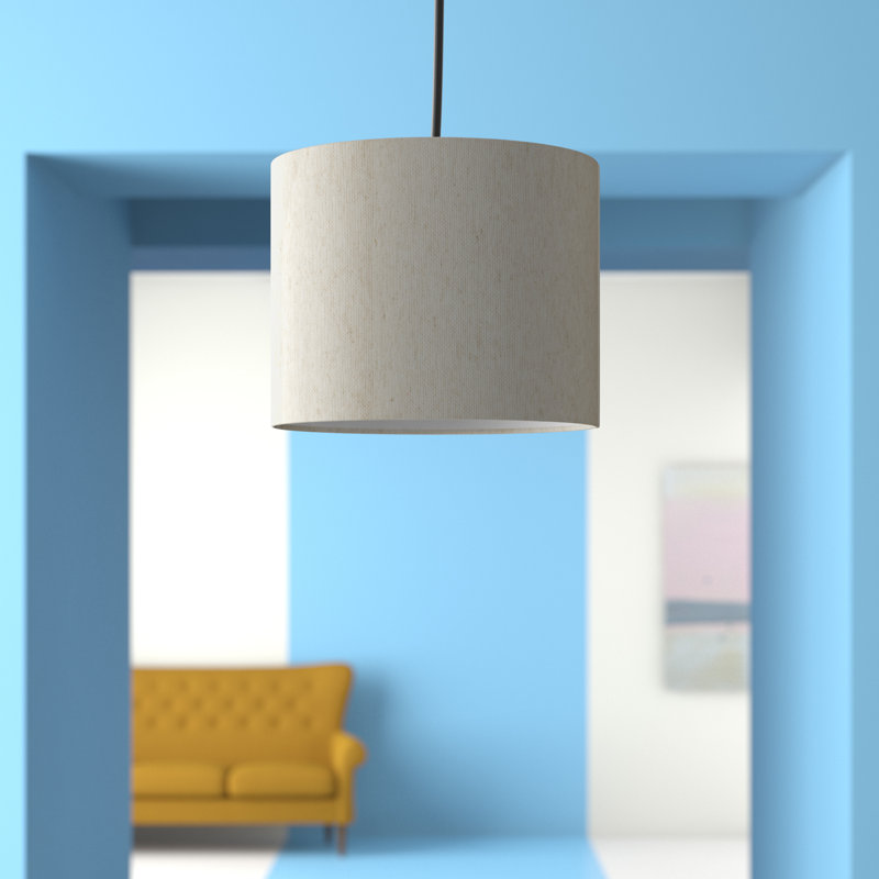 Linen Drum Lamp Shade ( Screw On ), Ambassador Natural Linen, 35cm H x 35cm W x 35cm D