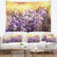 Tapisserie florale mauve et petites fleurs sauvages-28485954