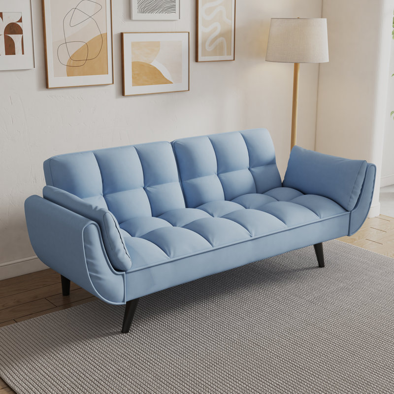 Coussin 57 po bleu avec deux accoudoirs moelleux et confortable, Antique Navy Blue Fabric	