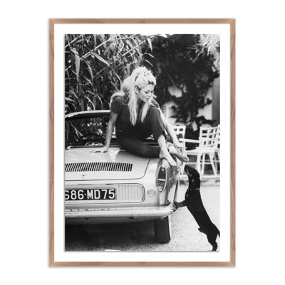 Brigitte Bardot & Pup Print by Getty Images