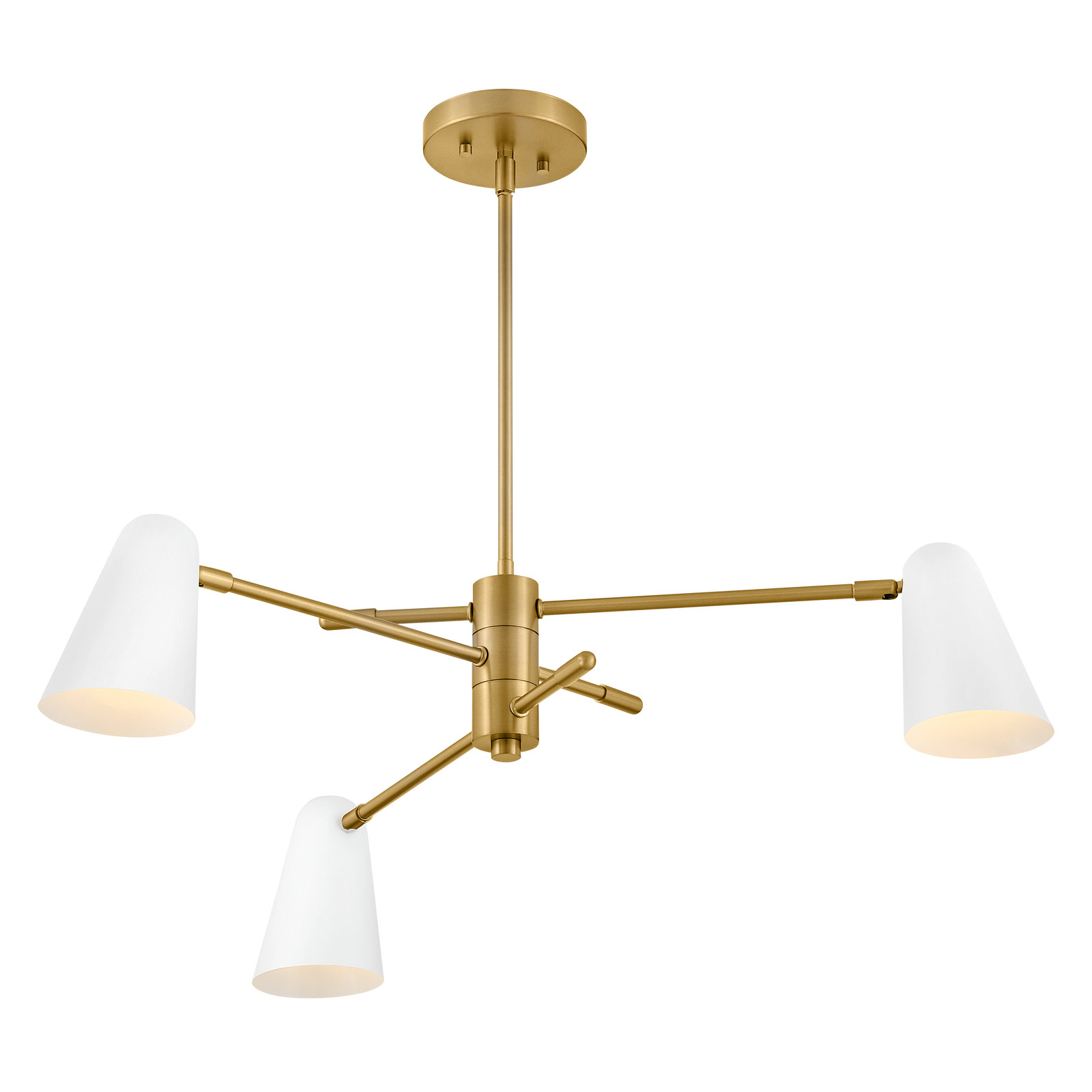 Calista 3 - Light Metal Sputnik Chandelier, White