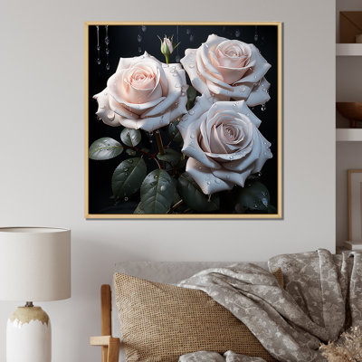 White And Green Classic Rose Resonance - Roses Wall Art