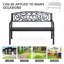 Garden Bench Loveseat With Cast Iron Decorative Welcome Vines