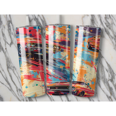Choose Handmade Tumblers 591 mL Vacuum Insulated Stainless Steel (18/8) Travel Tumbler with Straw