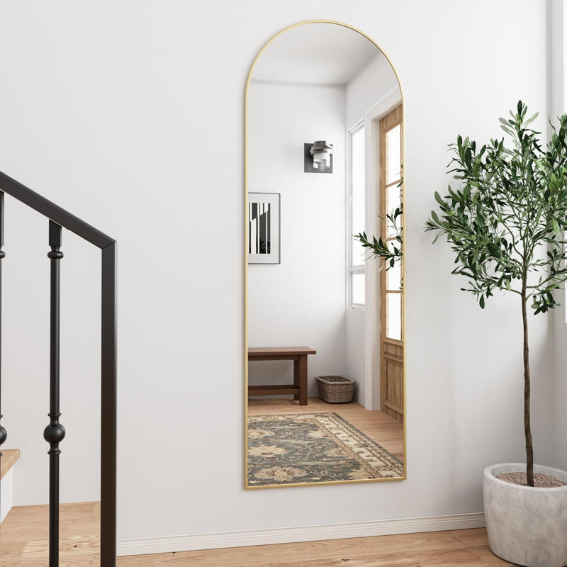 Huguette Aluminium Mirror, Gold, 58" x 17.7"