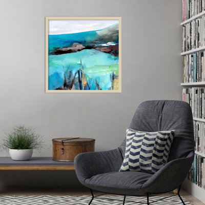 Mountain Lake 1 by Ikhlaas Wood Framed Wall Art Print