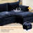4 Piece Upholstered L Shaped Sectional Sofa-1367175796
