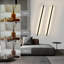 LED wall light, dimmable, modern black, 100cm