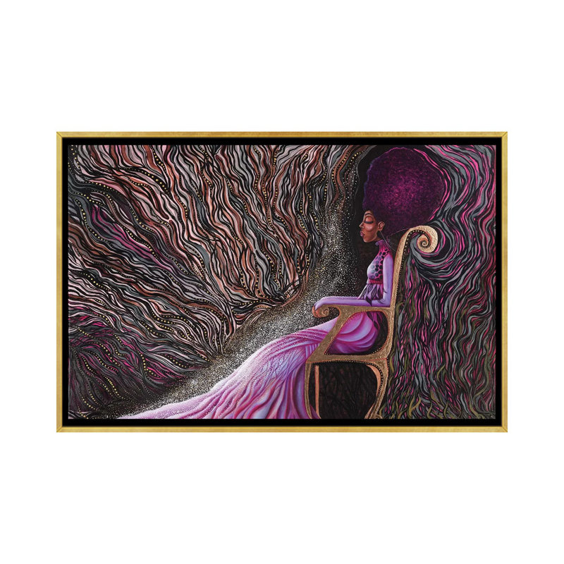 " Power " by Ashley Joi, No Mat, 18" H x 26" W x 1.5" D, Gold Framed Canvas