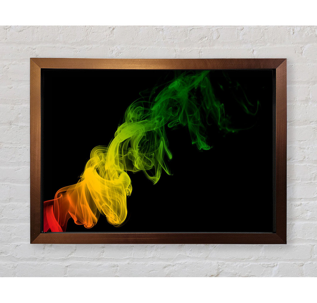 Gerahmtes Leinwandbild Smoke Twist Rainbow