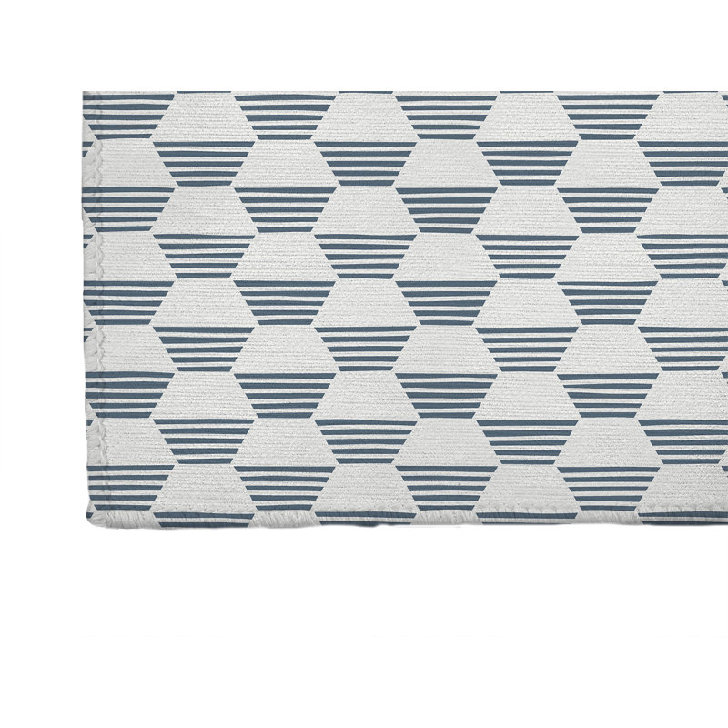 Paillasson Hexaline, Bleu, L 60 po x L 84 po