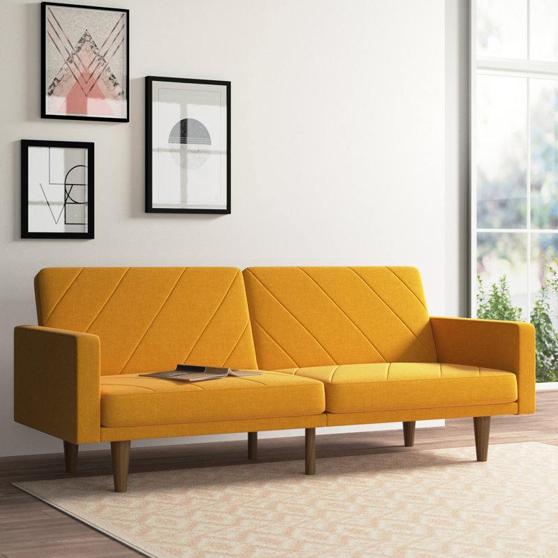 Kermit 3 Seater Linen Sleeper, Mustard