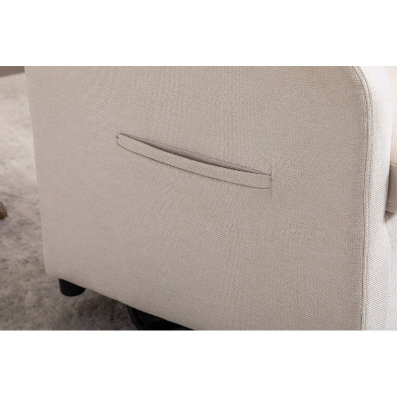 Fauteuil inclinable Markele, Mélange de lin beige