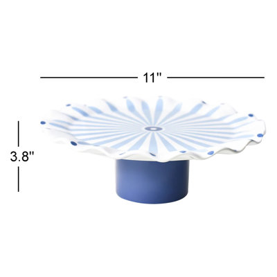 Iris Blue Ceramic Cake Stand
