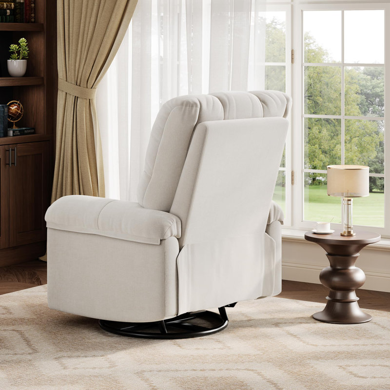 Fauteuil inclinable manuel, inclinable et pivotant en chenille, Beige