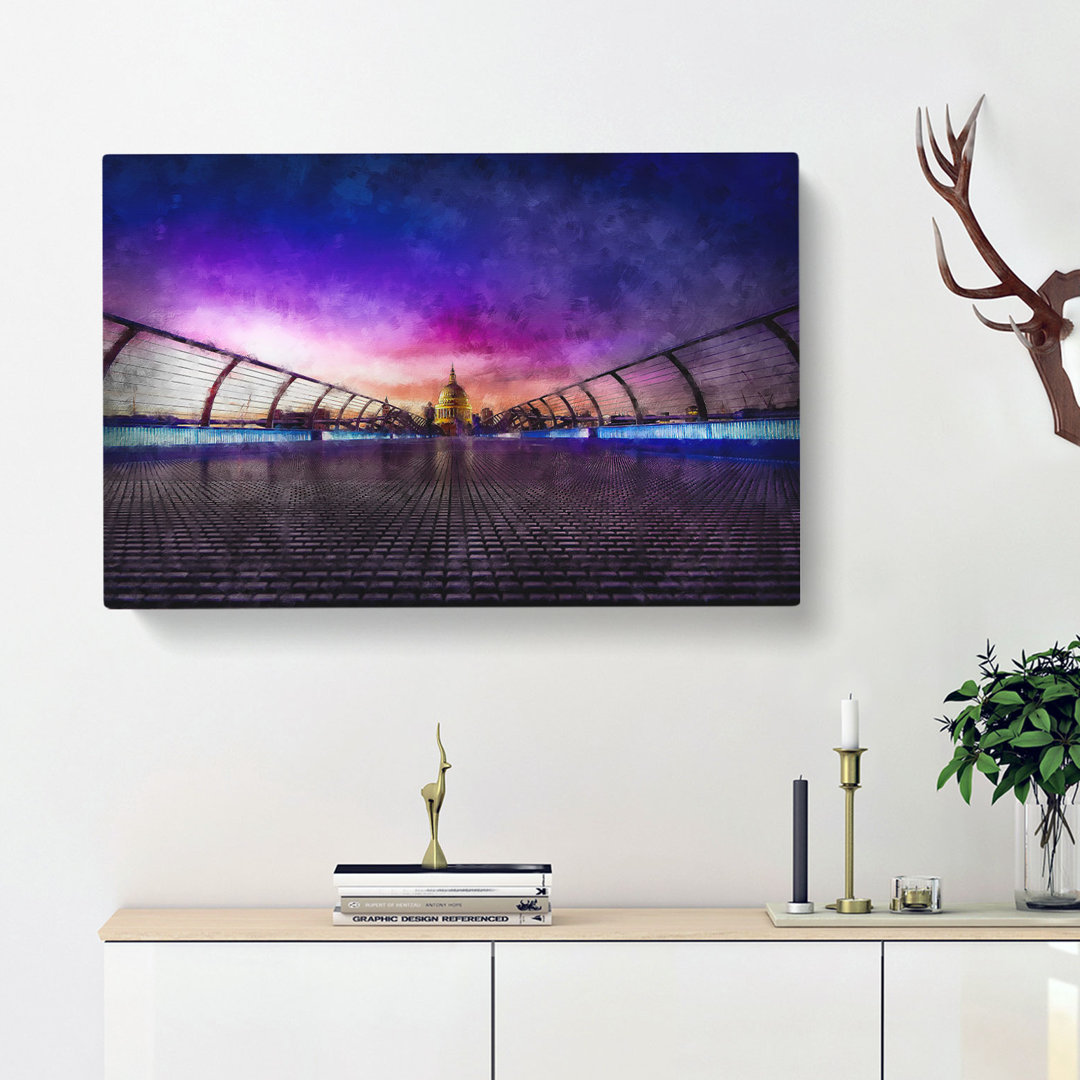 St. Pauls Cathedral In London Painting - Wrapped Canvas