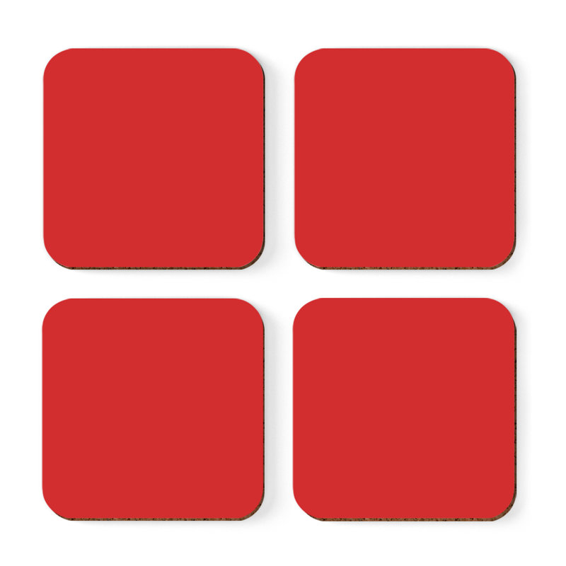 Sous-verre café, Rouge