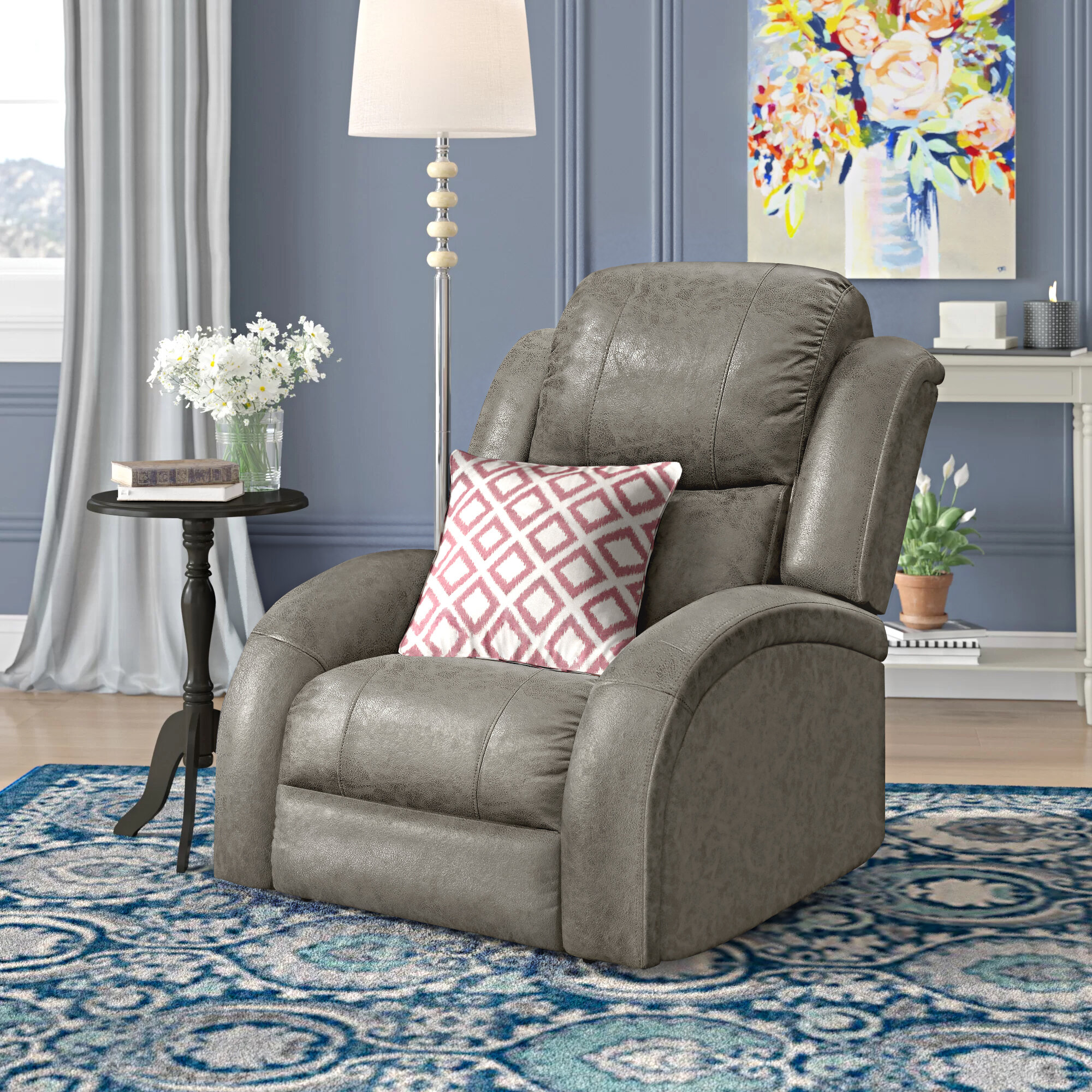 Red Barrel Studio® Magellan Faux Leather Power Recliner & Reviews | Wayfair