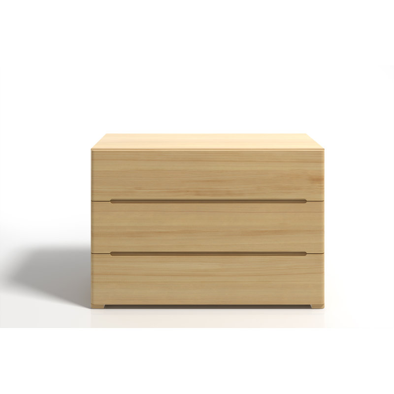 Vernon Solid Wood 120cm W 3 - Drawer Chest of Drawers
