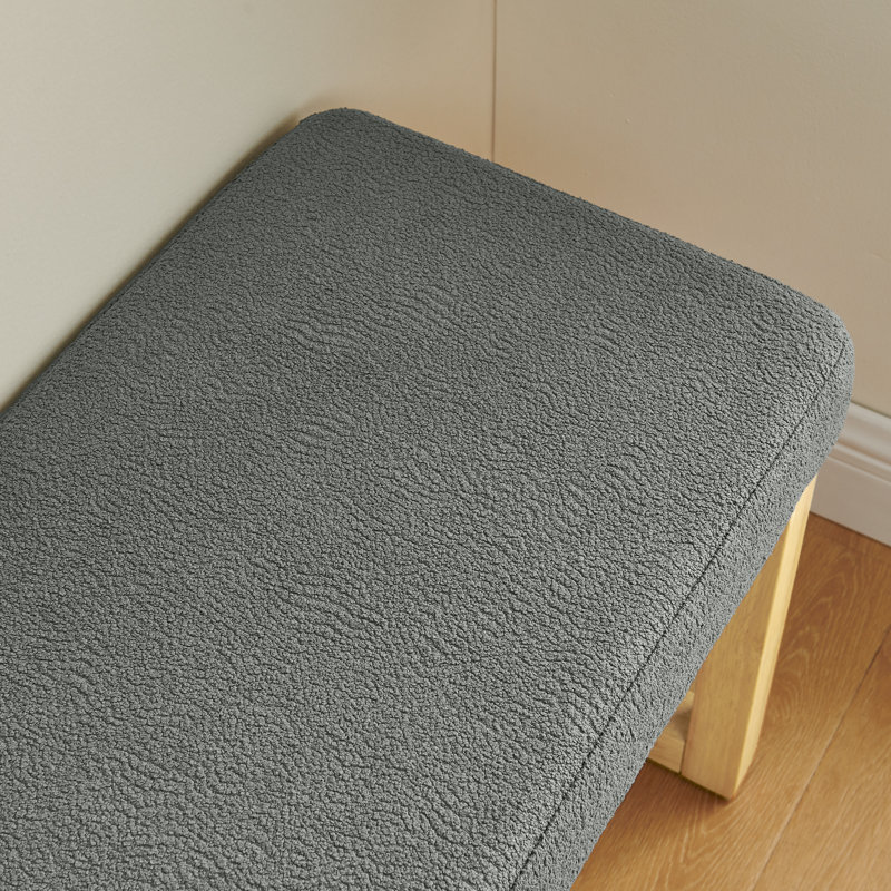 Shoe Bench Solid Wood, Thicken Frame and Soft Cushioned Seat, Entryway Shoe-Changing Bench for Small Spaces, Living Room, Bedroom, Easy to Assembly