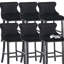 Wing-Back Velvet Upholstered Bar Stools Set of 6-109334033