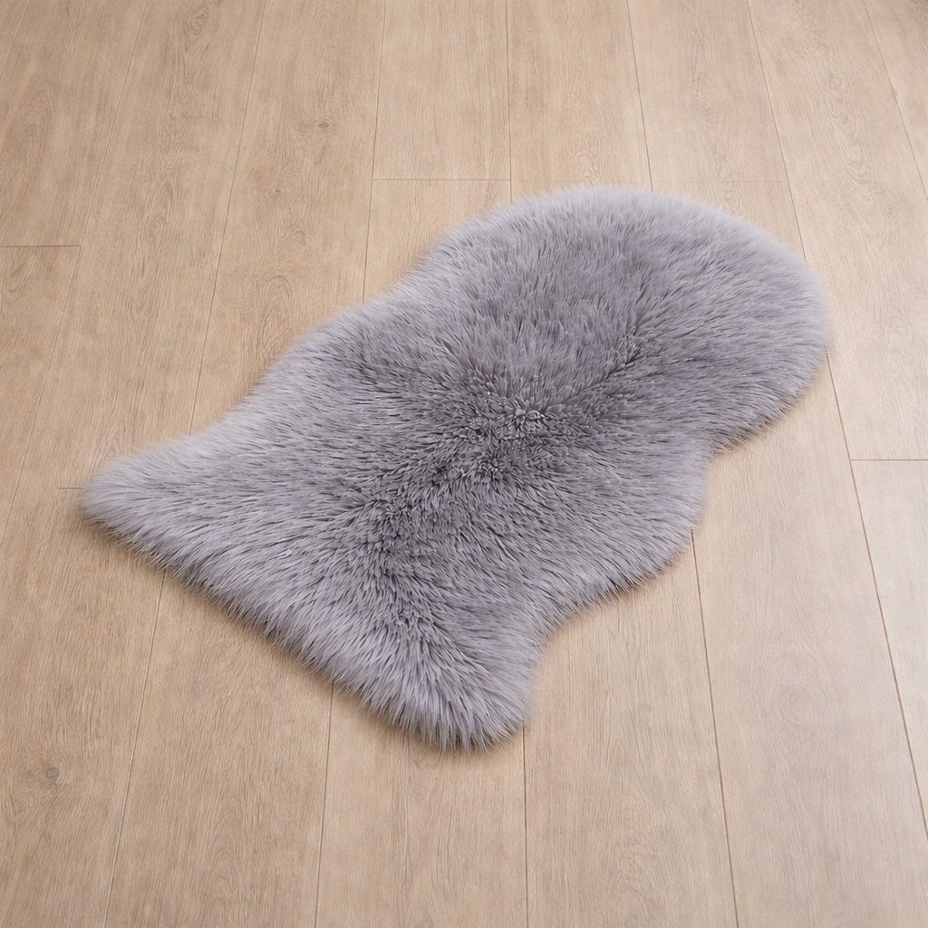 Oval Solid Colour Sheepskin 60cm X 110cm Area Rug