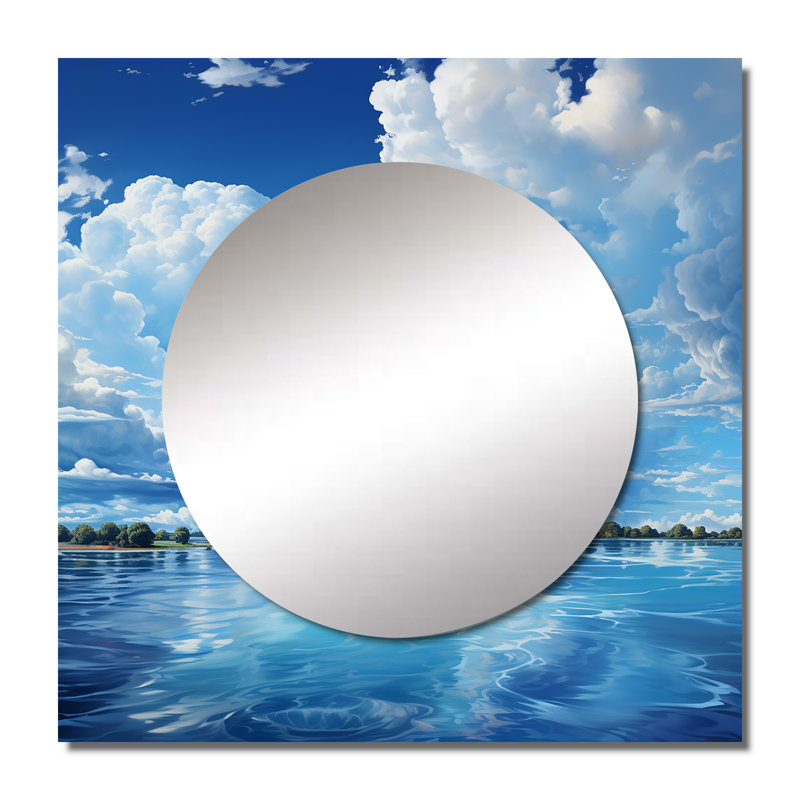Pollie - Miroir carré pour décor mural, 36 po x 36 po