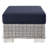 Conway Outdoor Patio Wicker Rattan Ottoman-433740879