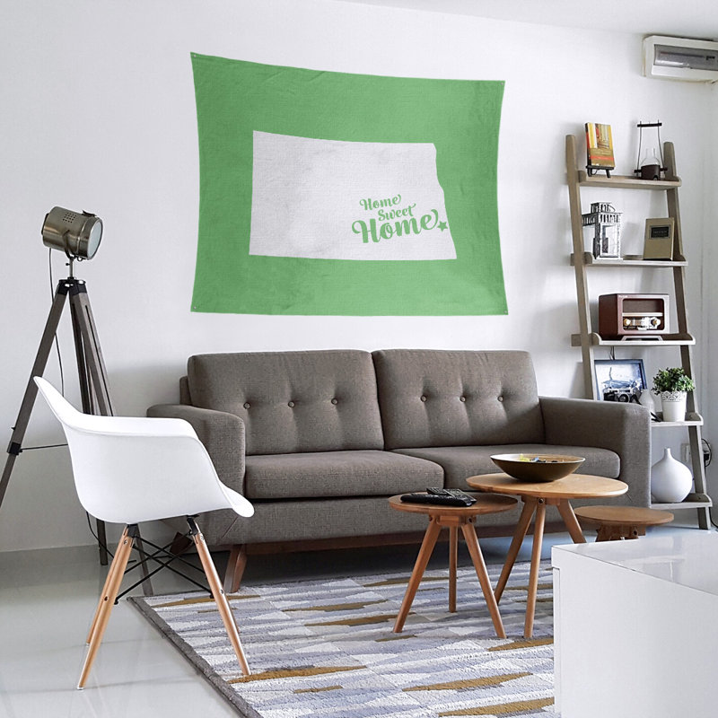 Tapisserie Home Sweet Fargo, H 27,5 po x l 37,5 po, Vert