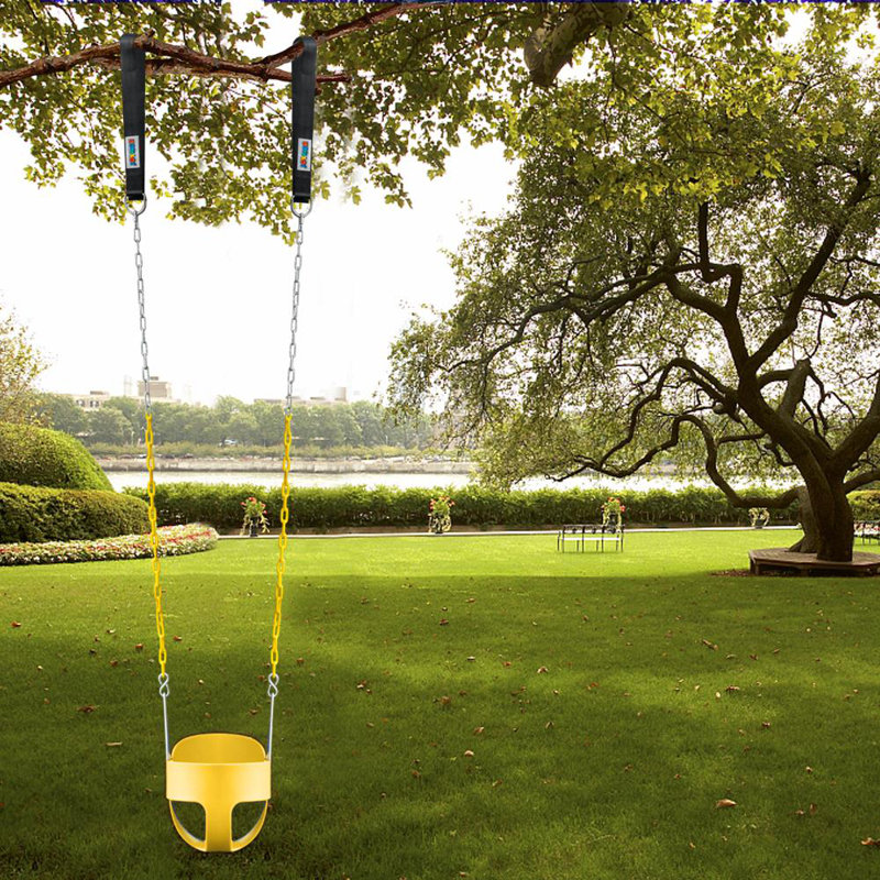 Winado Rubber Bucket Swing Swing Seat with Mounting Hangers and Chains, Yellow