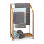 Bamboo 3 Rail Freestanding Blanket Rack Brown