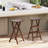 Bar Stools Set of 4 30'' Folding Bar Height Stools w/ Saddle Seat & Footrest