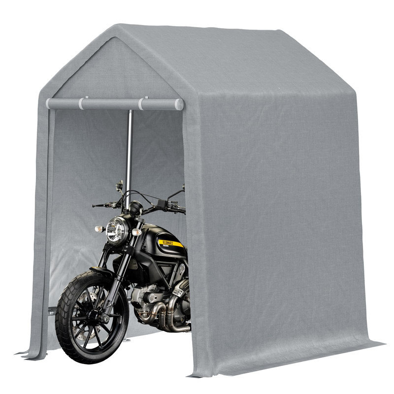 12x12 ft Portable Garage Canopy with Removable Sidewalls & Waterproof Tarp Cover for Motorcycle, Bike & Outdoor Storage