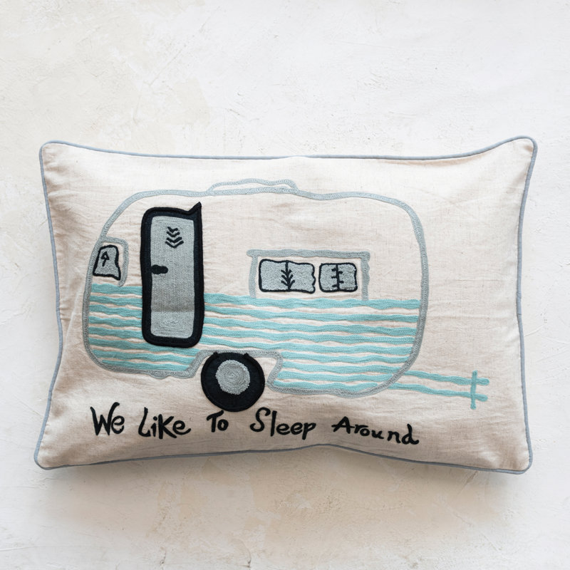 Embroidered Cotton Pillow Cover