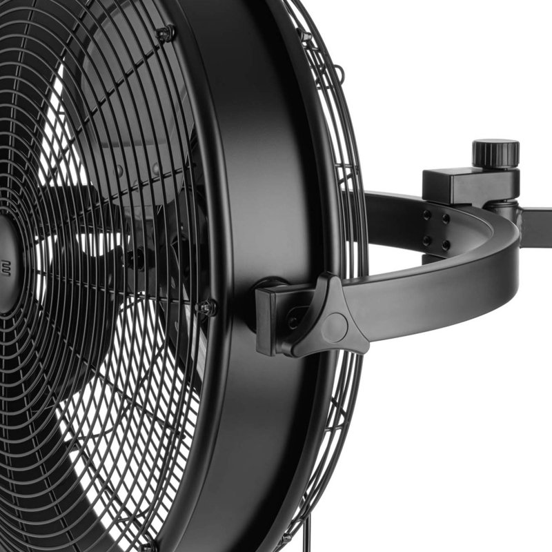Ventilateur mural d'extérieur Mule XL 18 po, fixation murale, 3 vitesses, homologué pour l'humidité, noir mat