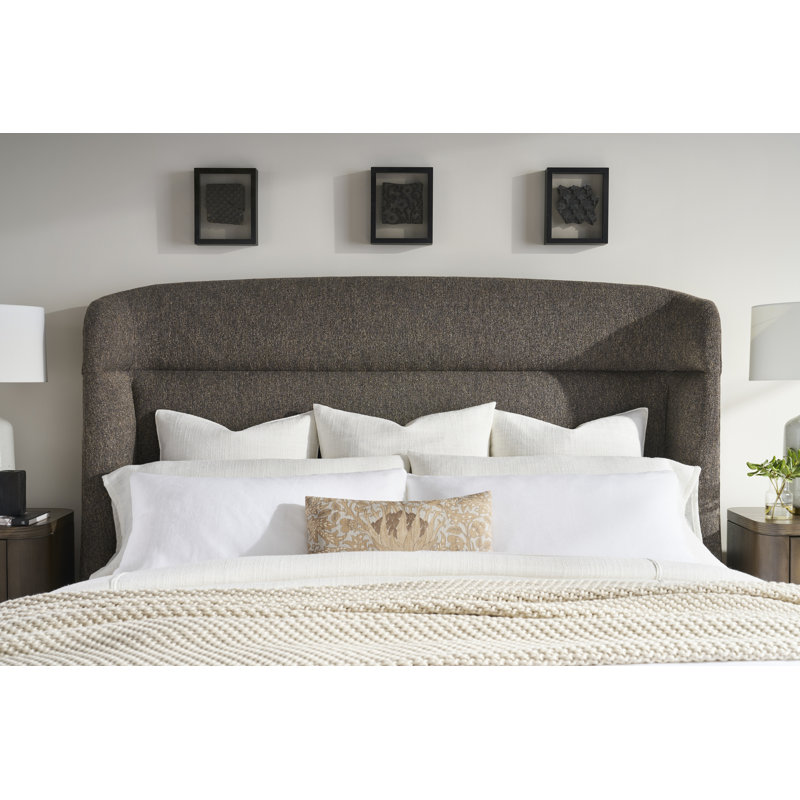 Grandhaven By Michael Weiss Upholstered Wingback Bed, Worthy Snow, Casa Blanca, California King