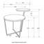 Table d'appoint ronde en bois de manguier naturel et bronze Yael