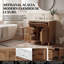 Armoire de meuble-lavabo 30 po Farmhouse, placage en bois d'acacia avec tiroirs profonds et portes à chevrons (naturel)