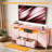 TV Stand With 10 Fabric Drawers, 63" W Entertainment Center TV Console Table With LED Lights, Power Outlets, Open Storage Shelves-85752178