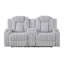 Ensemble de 2 fauteuils inclinables gris clair et gris clair